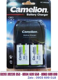Bộ sạc pin 9v Camelion BC-0904SM kèm sẳn 2 pin sạc Camelion NH-9V200ARBP1 AlwaysReady