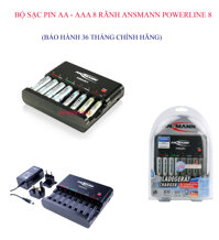 Bộ sạc pin AA - AAA 8 rãnh ANSMANN POWERLINE 8 [bonus]