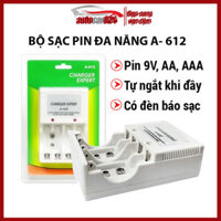 Bộ sạc pin AA, AAA, 9V đa năng tự ngắt Jiabao A-612