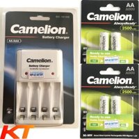 Bộ Sạc pin AA, AAA Camelion BC-1010B kèm 4 viên pin AA 2500mah Camelion