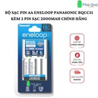 Bộ Sạc Pin AA Eneloop Panasonic BQCC51 Kèm 2 Pin Sạc 2000mAh Chính Hãng