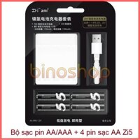 Bộ sạc pin AA/AAA Xiaomi PB401 và Pin sạc AA Xiaomi Zi5