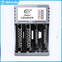 Bộ sạc pin AA/AAA/NiMH NiCd 4 cổng thông minh tiện dụng cho du lịch