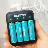 Bộ sạc pin Beston 1.5V M7032 Sạc nhanh Tự ngắt mẫu mới USB-C Li-ion cao cấp