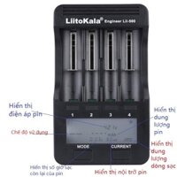 Bộ Sạc Pin Đa Năng LIITOKALA LII-500 Sạc 4 Pin 26650-18650-14500-16340 Loại Xịn