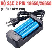 Bộ Sạc Pin Đôi 18650 3.7V ( Sạc 2 Pin Cùng Lúc - Có Mạch Bảo Vệ Pin)