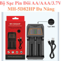 Bộ Sạc Pin Đôi Đa Năng Mh-5D82Hp Dùng Cho Các Loại Pin Lithium 3.7V Aa/aaa/18650/18500/26650/14500/16340/21700