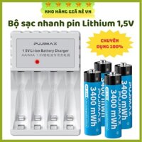 Bộ sạc pin lithium 1,5V PUJIMAX có tính năng tự ngắt sạc pin AA và AAA [ Itechcare_Bình Giữ Nhiệt ]