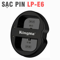 Bộ sạc pin máy ảnh canon LP-E6 sạc 2 pin đồng thời phù hợp cho máy ảnh canon 5DMark3 5D4 6D 6D2 7D2 80D 90D"