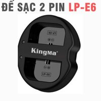 Bộ sạc pin máy ảnh canon LP-E6 sạc 2 pin đồng thời hãng Kingma