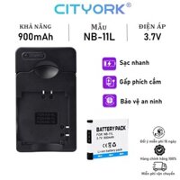 Bộ sạc pin máy ảnh CITYORK NB-11L Canon IXUS 240 245 265HS 275HS 285HS A2300 A2400 A3400 A4000