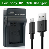 Bộ sạc pin Micro USB NP-FW50 cho Sony Alpha NEX-3N NEX-5N NEX-5R NEX-5T Alpha a5100 DSC-RX10 II III DSC-RX10,