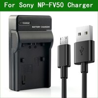 Bộ Sạc Pin NP-FV50 Micro USB Cho Sony DCR-SX73 DCR-SX83 DCR-SX85 HDR-CX170 HDR-CX180 HDR-CX300 HDR-CX305