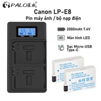Bộ sạc pin PALO LP-E8 LPE8 canon 550D 600D 650D 700D KissX4 KissX5