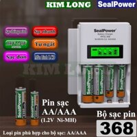 Bộ sạc pin SealPower MFIG-368,bộ sạc thông minh tự ngắt,pin sạc 1.2V (Ni-MH) AA3300mAh,AAA1300mAh