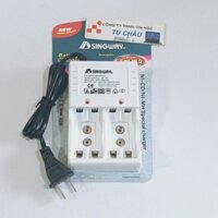 Bộ sạc Pin SINGWAY Battery Charger / Cho Pin loại  AA / AAA (Khay 4 Viên) / Pin 9V (Khay 2 Viên)