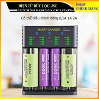 Bộ sạc pin thông minh đa năng Bmax M4, Sạc các loại pin tiểu AA AAA, 18650, 26650, 3,7V 1,2V NiMh NiCd