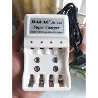 BỘ SẠC PIN TIỂU 2A, 3A VÀ PIN 9V JIABAO JB-268