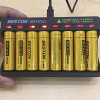 Bộ sạc pin tiểu 8 cổng 1.5V, pin sạc AA AAA BESTON 1.5V chính hãng pin lithium hàng cao cấp - sạc 8 pin AA3500