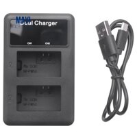 Bộ sạc pin Usb kép Lcd Fw50 Np Fw50 Np-Fw50 Npfw50 Pin Nex-3 Nex-5 Nex-6 -A55 A33 A55 A37 A3000 A5000 A6000 Camera