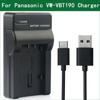 Bộ Sạc Pin VW-VBT190 VW VBT190 VBT380 Cho Panasonic HC V110 V130 V160 V180 V201 V210 V250 V380 WX970 Wlf1 VXF999