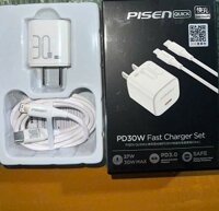 BỘ SẠC PISEN 30W MINI C175 TYPEC TO LIGHTNING
