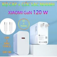 Bộ Sạc Siêu Nhanh Xiaomi GaN 120W - Củ sạc + Cáp sạc nhanh USB to Type C cho Huawei Xiaomi Samsung Oppo Vivo