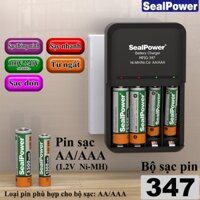 Bộ sạc thông minh SealPower MFIG-347 dùng pin sạc AA3300mAh,AAA1300mAh,pin sạc 1.2V,pin sạc SealPower chính hãng