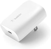 Bộ sạc tường USB-C Belkin 20 watt có tính năng sạc nhanh PPS cho iPhone 14, 14 Pro, 14 Pro Max, 13, 13 Pro, Galaxy S23 Ultra, iPad, AirPods và nhiều thiết bị khác – Màu trắng