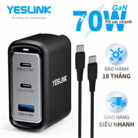 Bộ sạc USB C 70W, Trạm sạc USB C để bàn 3 cổng, Bộ sạc máy tính xách tay USB C 65W Tương thích với Mac Book Pro / Air, iPhone 14 / 13 / Mini / Pro / 13Pro Max / 12 Samsung Galaxy Note Series