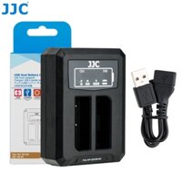 Bộ sạc USB JJC khe cắm kép thích hợp cho pin máy ảnh Fujifilm NP-95 & R icoh DB-90/ Fuji Fujifilm X100T X70 X30 XF10