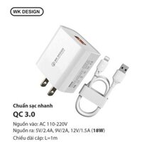 Bộ sạc WK-U57 + cáp USB to iP