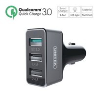 Bộ sạc xe hơi 3 cổng USB hỗ trợ công nghệ sạc nhanh Quick Charge 3.0 Unitek chính hãng giá rẻ nhất