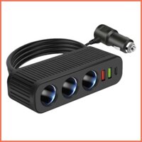 Bộ sạc xe hơi Bộ chia sạc tự động đa năng 120W PD QC3.0 Bộ sạc xe hơi màu đen Bộ chia sạc di động burbvn