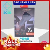 Bộ sạc xe hơi  QC3.0 Mới  Tiện lợi cho những chuyến đường dài, những chiếc điện thoại yếu pin. Đen-Trắng