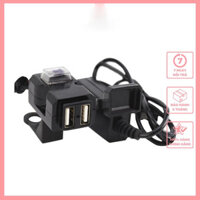 Bộ sạc xe máy 2 cổng USB 12V kèm công tắc và đế gắn 🍁FREESHIP🍁 sạc điện thoại trên xe máy 2 cổng
