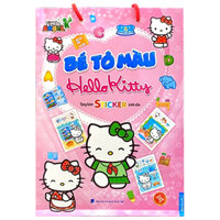 Bộ Sách Bé Tô Màu Hello Kitty (Túi 5 Cuốn) - Tặng Kèm Sticket Xinh Xắn