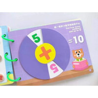 Bộ Sách Toán Kỳ Diệu - Toán Học Vui Nhộn Với Montessori - Học liệu bóc dán toán tư duy - Mathematics Quiet Book