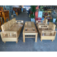 Bộ salon đối gỗ sồi tay 14
