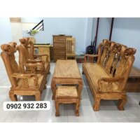 BỘ SALON GỖ ĐỎ ĐỎ TRẠM ĐÀO TAY 8