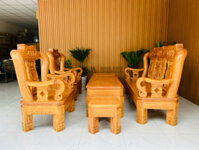 Bộ Salon Gỗ Gõ Đỏ Tay 14, 7 Món - SL201