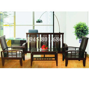 Bộ bàn ghế salon gỗ tự nhiên Hòa Phát T-BSL02