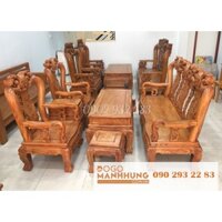 Bộ salon phòng khách gỗ hương đá cột 12