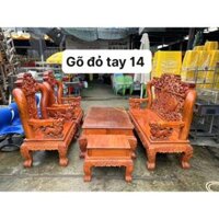 BỘ SALON QUA SỬ DỤNG - GỖ GÕ ĐỎ TAY 14