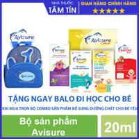Bộ sản phẩm Avisure bổ sung vi chất toàn diện cho bé D3 mk7 drops DHA smart kid Safoli drops Avisure muno Calkid