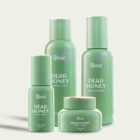 Bộ sản phẩm chăm sóc da Dear Honey gồm Sữa rửa mặt, Toner, Serum và kem Dưỡng