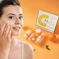 Bộ sản phẩm chăm sóc da Laikou Vitamin C Series Bộ 5 món Bộ chăm sóc da mặt dưỡng ẩm có sẵn MXS3