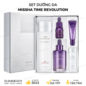 Bộ Sản Phẩm Chăm Sóc Dưỡng Da Missha Time Revolution Best Seller Set (The First & Night)