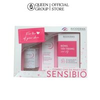 Bộ Sản Phẩm Cho Làn Da Nhạy Cảm 3 Món Sensibio H2O 250ml + Sensibio Light 40ml + Hộp Bông Tẩy Trang 50 Miếng Bioderma