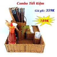 Bộ Sản Phẩm Chứa Gia Vị Bàn Ăn Tiết Kiệm Khay Nhựa Đựng Gia Vị Khăn Giấy Đũa Muỗng Đựng Tăm